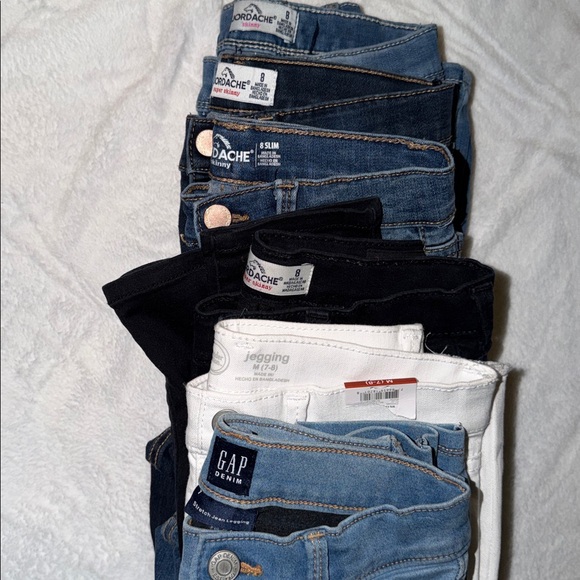 6 PAIRS of Girl’s Stretchy Jeans Size 7/8 - Picture 2 of 16